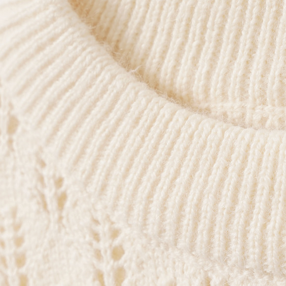 Mädchen Strickpullover mit Ajour-Muster