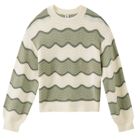 Gebreide meisjestrui met golfpatroon