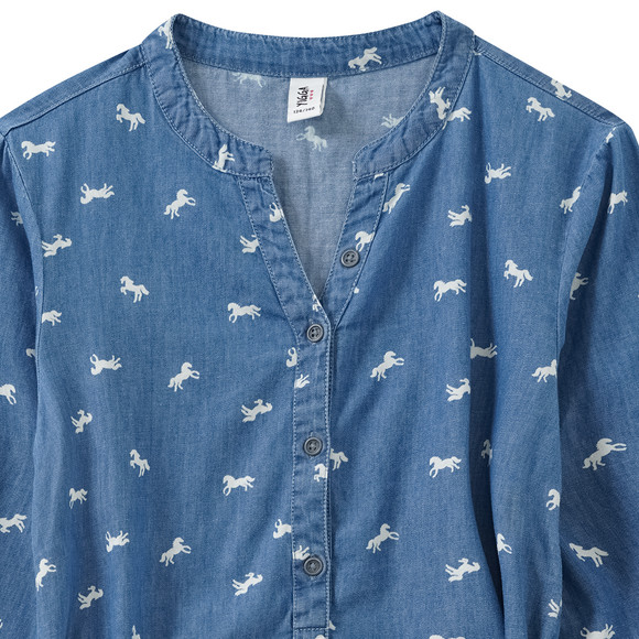 Mädchen Kleid im Denim-Look