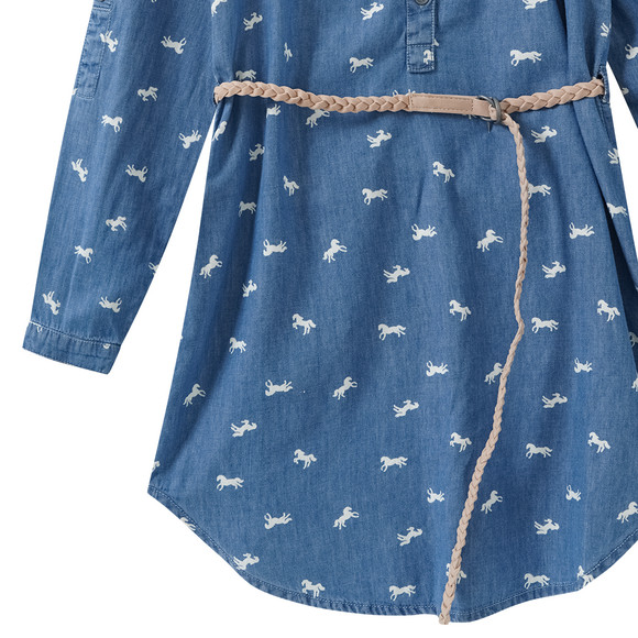 Mädchen Kleid im Denim-Look