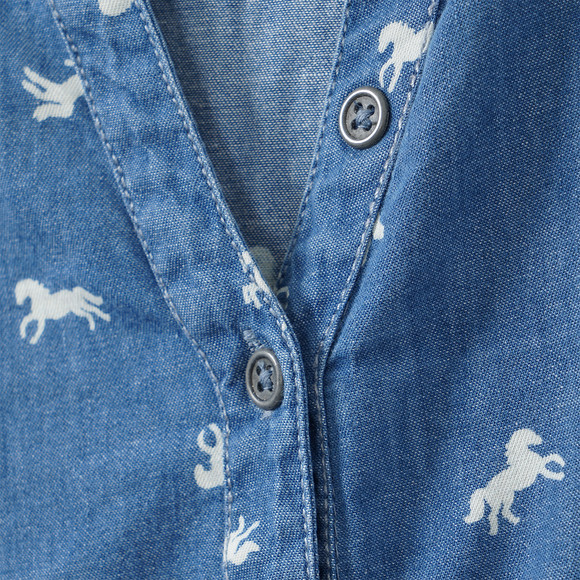 Mädchen Kleid im Denim-Look