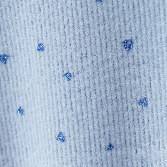 Mädchen Langarmshirt mit Glitzer-Herzen