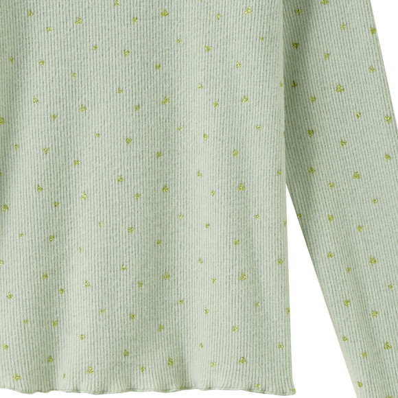 Mädchen Langarmshirt mit Glitzer-Herzen