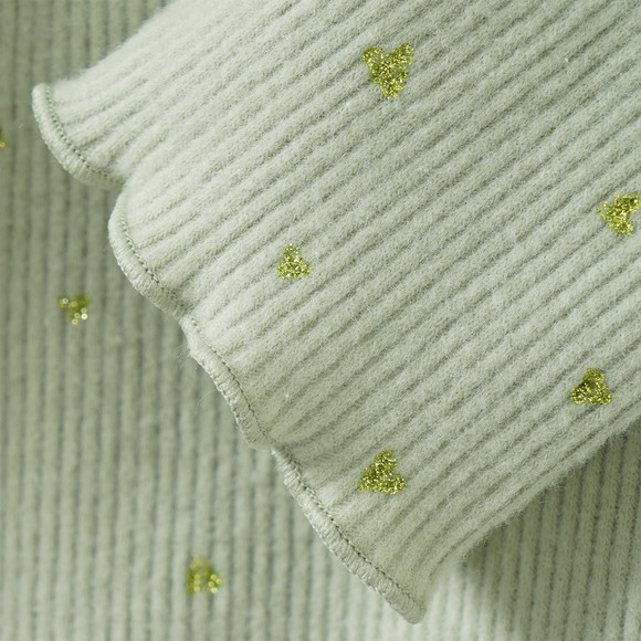 Mädchen Langarmshirt mit Glitzer-Herzen