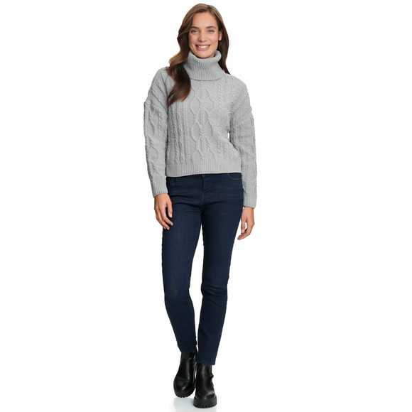 Dames gebreide trui met col