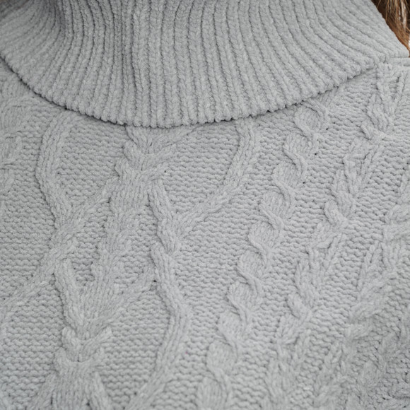 Dames gebreide trui met col