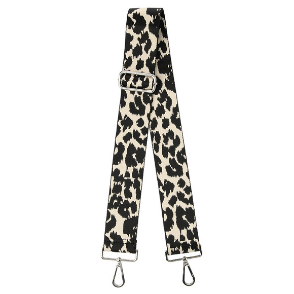 Schouderriem met all-over patroon crème / zwart