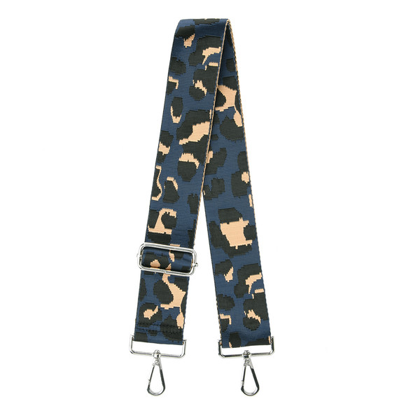 Schouderriem met all-over patroon donkerblauw