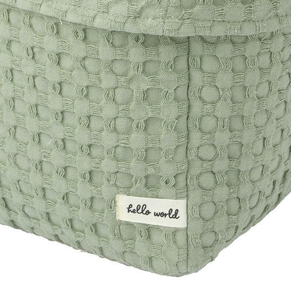 Opbergmand met structuurmateriaal