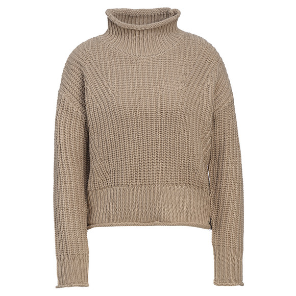 Damen Strickpullover mit Stehkragen