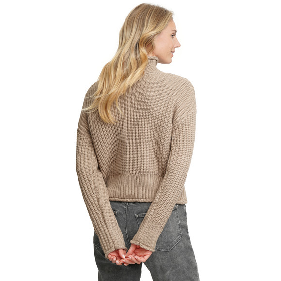 Damen Strickpullover mit Stehkragen
