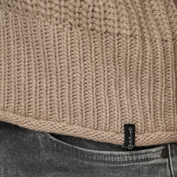 Damen Strickpullover mit Stehkragen