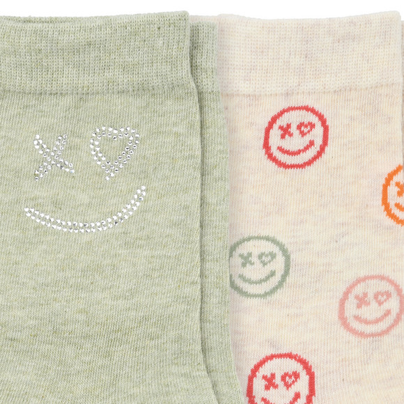2 Paar Damen Socken mit lustigen Motiven