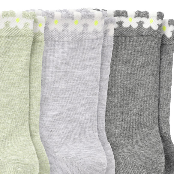 3 Paar Damen Socken mit Blumen