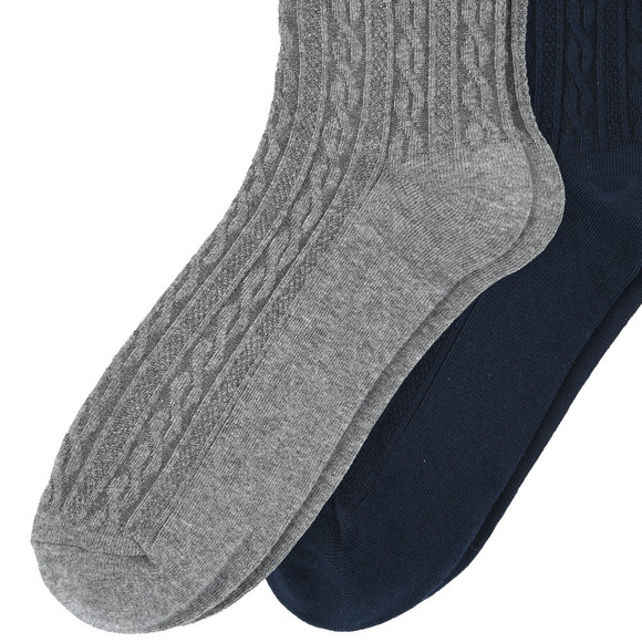 2 Paar Herren Socken mit Zopfmuster