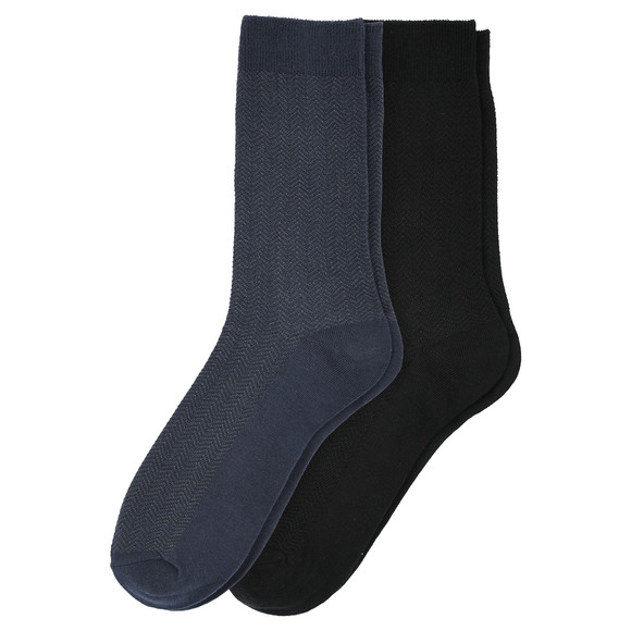 2 Paar Herren Socken mit Muster