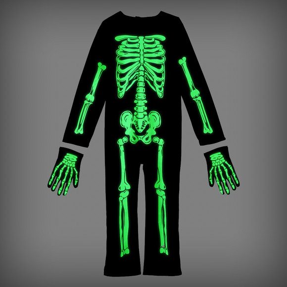 Kostüm Skelett in Halloween-Optik