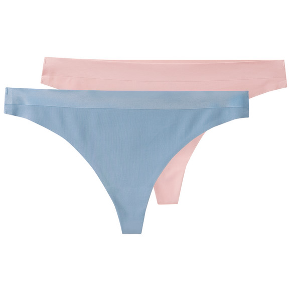 2 Damen Seamless-Strings mit Glanz-Bündchen