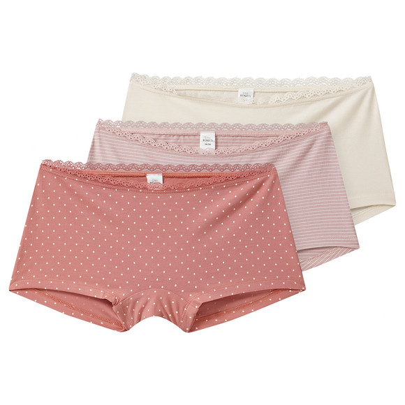 3 Damen Shorts mit Spitze