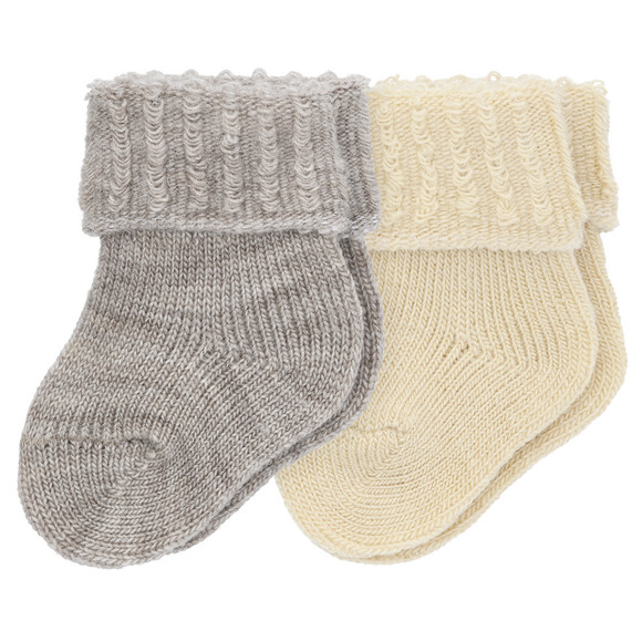 2 paar Newborn Sokken met omslag