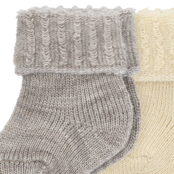 2 paar Newborn Sokken met omslag