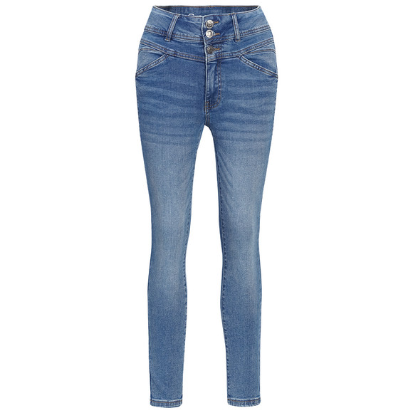 Damen Skinny-Jeans mit Used-Waschung