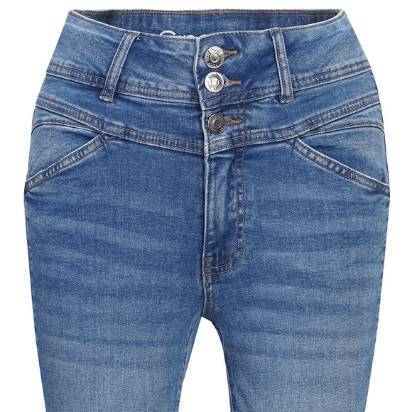 Damen Skinny-Jeans mit Used-Waschung