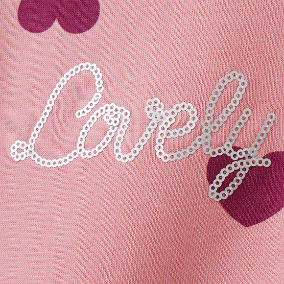 Mädchen Sweatshirt mit Herz-Allover