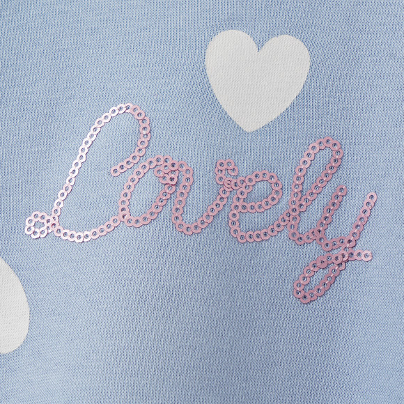 Mädchen Sweatshirt mit Herz-Allover