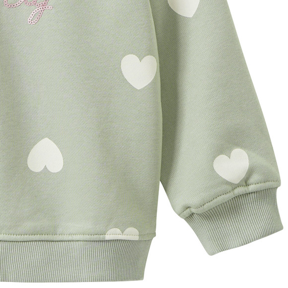 Mädchen Sweatshirt mit Herz-Allover