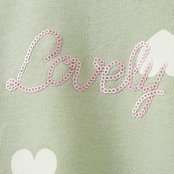 Mädchen Sweatshirt mit Herz-Allover