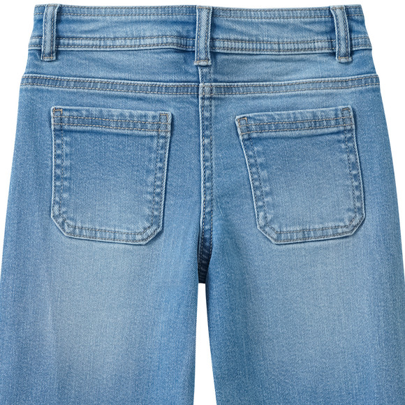 Mädchen Wide-Leg-Jeans mit Fronttaschen