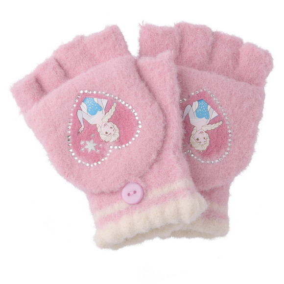 De handschoenen met want van Frozen donkerroze