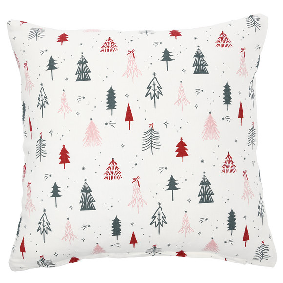 Kussenhoes met Kerst design wit