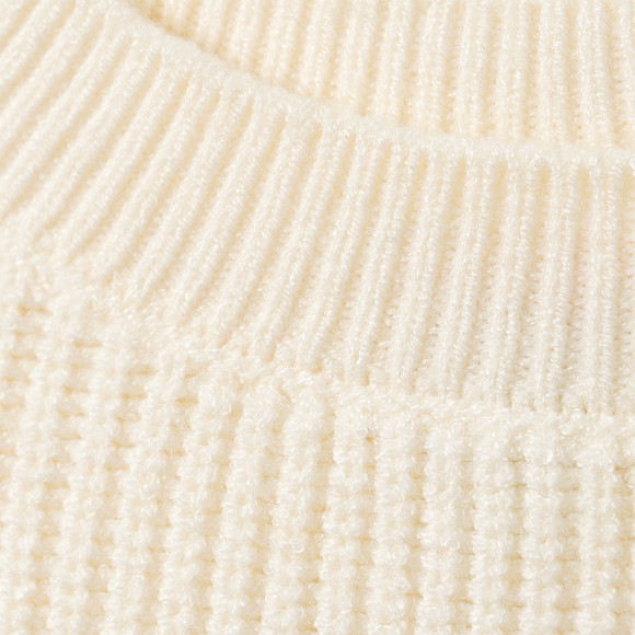 Mädchen Strickpullover mit Blümchen-Stickerei