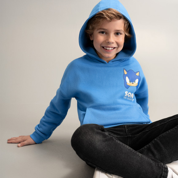 Sonic Hoodie mit Rücken-Print