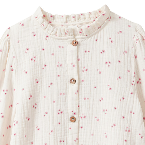 Mädchen Musselin-Bluse mit Blümchen