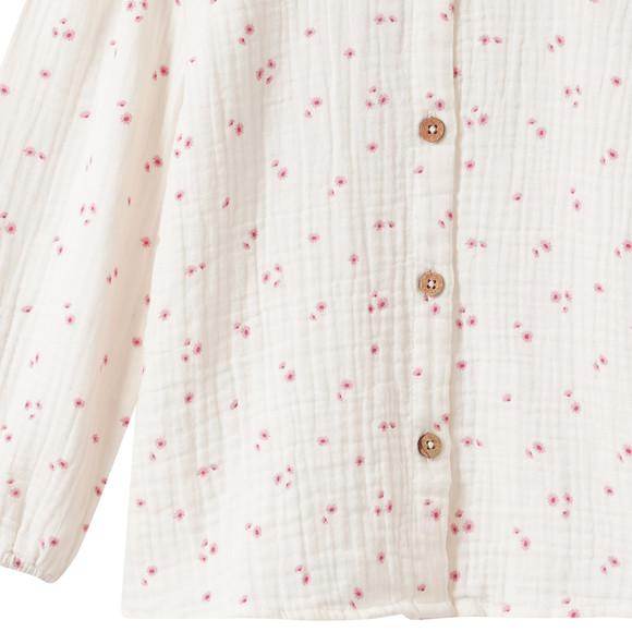 Mädchen Musselin-Bluse mit Blümchen