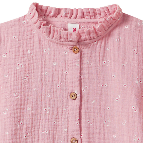 Meisjes mousseline blouse met bloemen