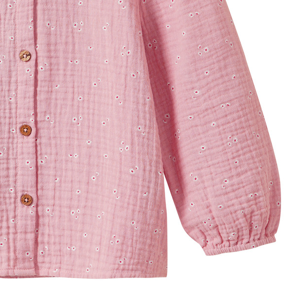 Meisjes mousseline blouse met bloemen