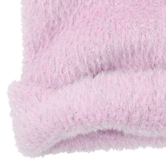 Gebreide muts voor meisjes met effectgaren