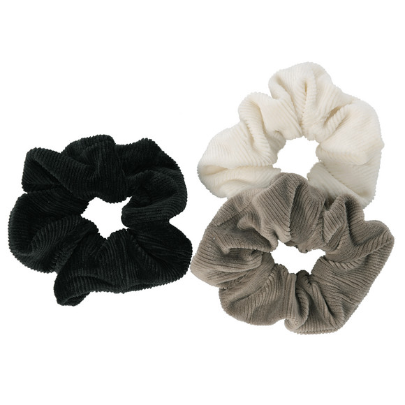 4 scrunchies van ribfluweel