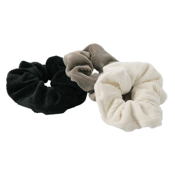 4 scrunchies van ribfluweel