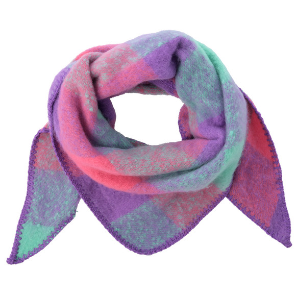 Geruite driehoekige sjaal voor meisjes