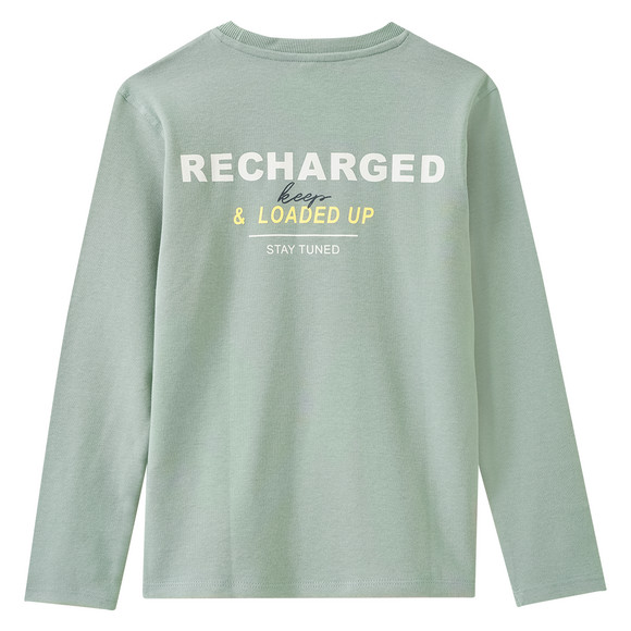 Jongensshirt met lange mouwen en rugprint