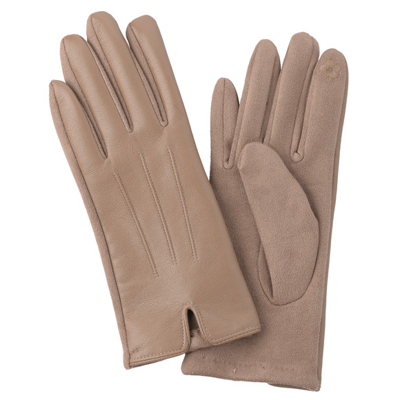 Damen Handschuhe in Leder-Optik