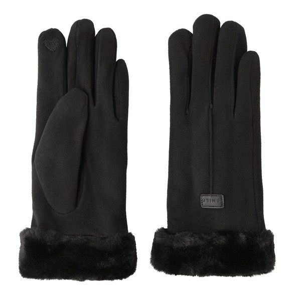 Damen Handschuhe mit Plüsch-Futter