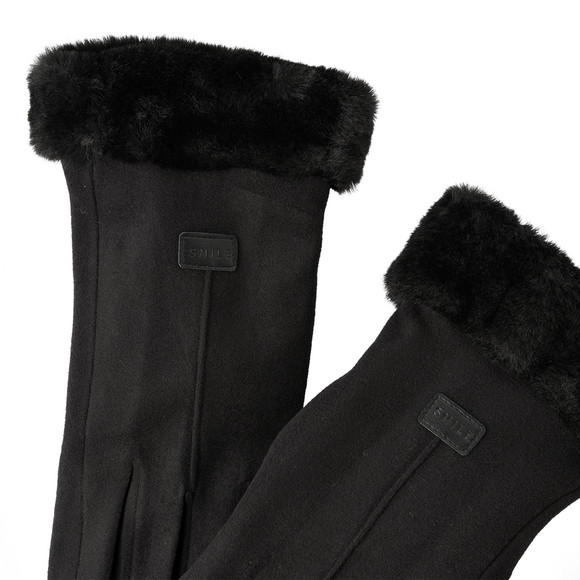 Damen Handschuhe mit Plüsch-Futter