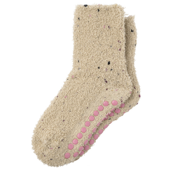 1 paar super soft antislipsokken voor meisjes beige