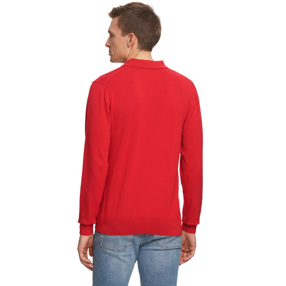 Gebreid poloshirt voor heren in basic look